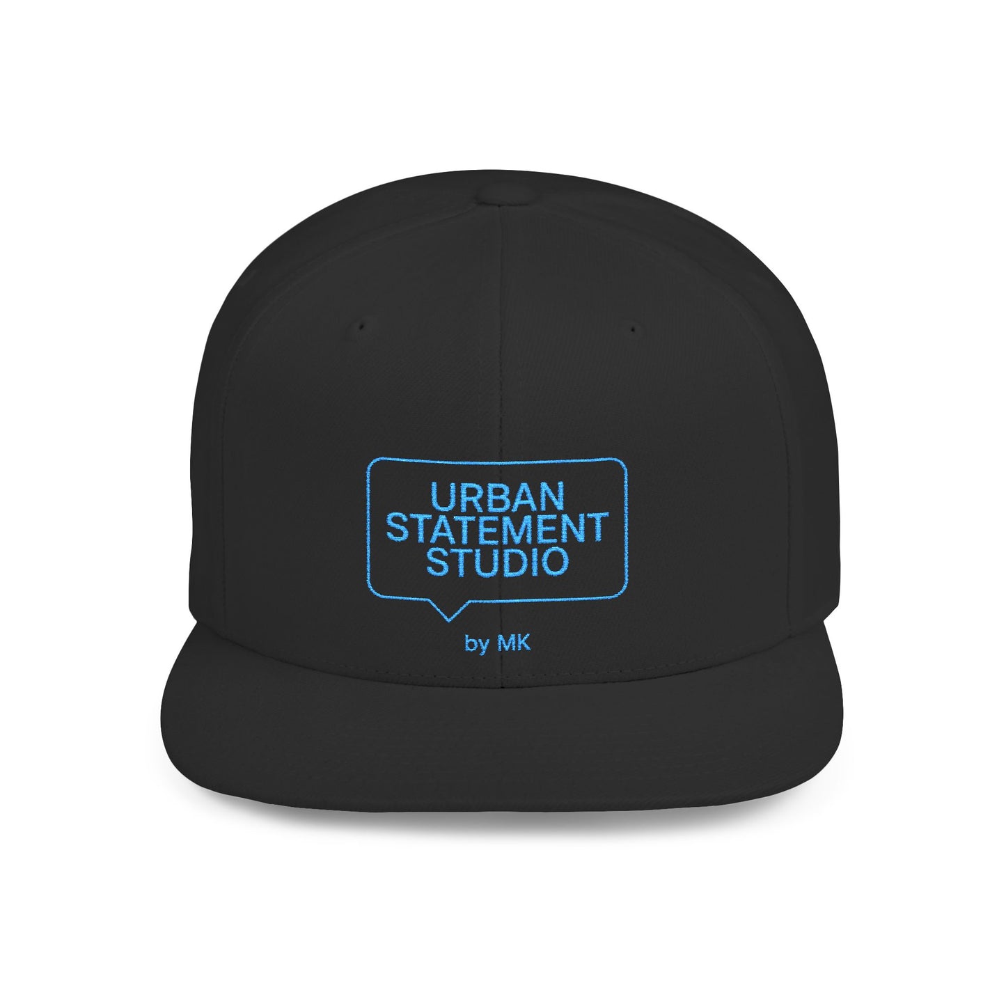 All colors Urban Statement Studio Flat Bill Snapback Hat, Cool Streetwear Cap for Urban Style, Gift for Trendsetters, Hip Hop Fashion Accessory