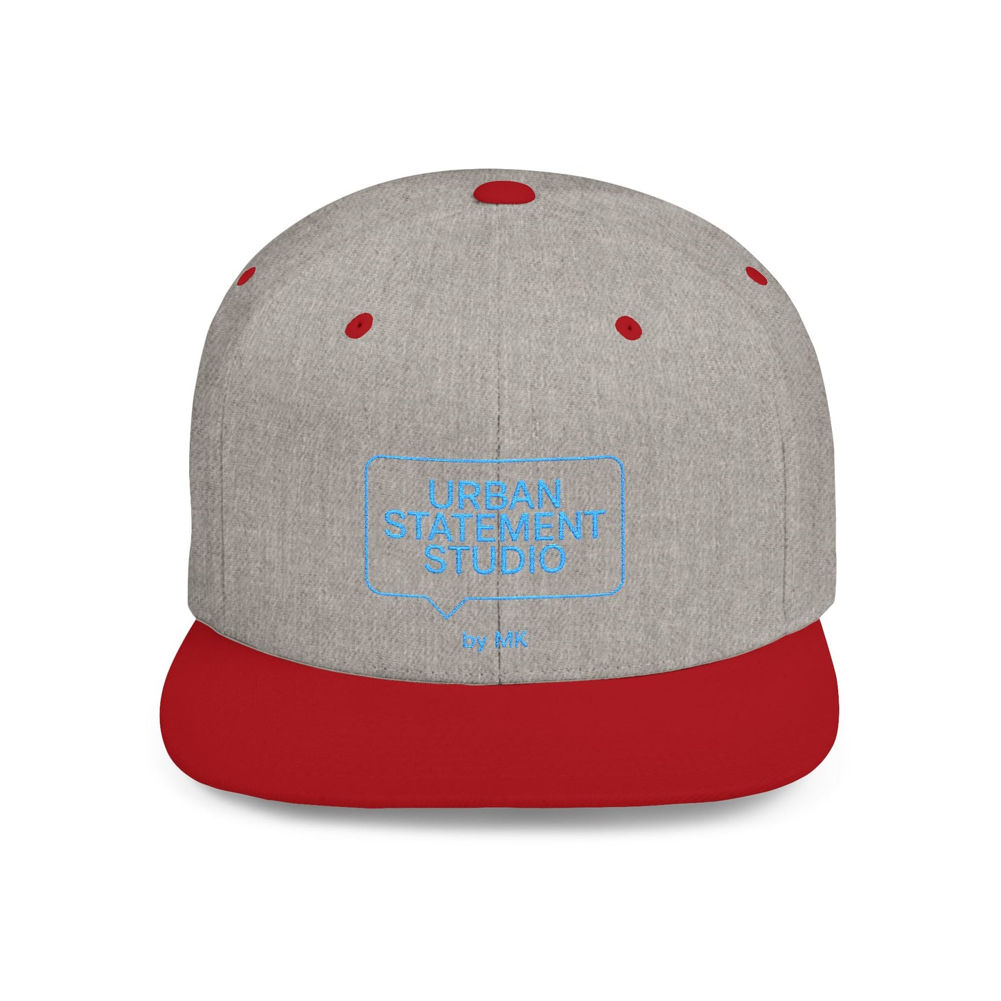 All colors Urban Statement Studio Flat Bill Snapback Hat, Cool Streetwear Cap for Urban Style, Gift for Trendsetters, Hip Hop Fashion Accessory