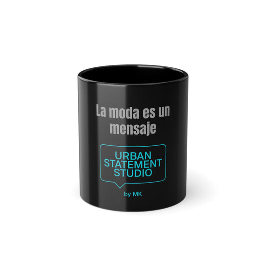Mug Fashionable Message Black Coffee Cup, 11oz